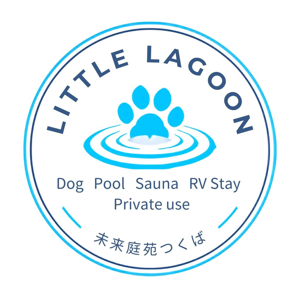 LITTLE LAGOONのロゴ（犬用プール・サウナ・RVステイの施設ロゴ）